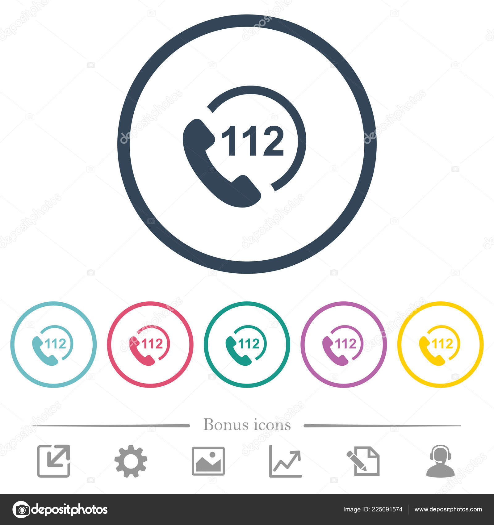 Chiamata D'emergenza 112 Per Il Crise Dell'Ue Illustrazione Di Stock - Foto 11