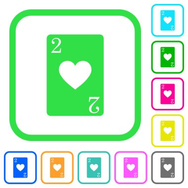 İki kupa beyaz arka plan üzerinde eğri sınırları içinde canlı renkli düz simgeler kartı