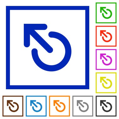 Kare kare beyaz arka plan üzerinde düz renk simgeleri ortamı çıkar