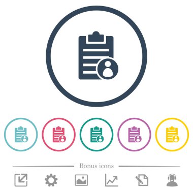 Not sahibi düz renk simgeleri ana hatları yuvarlak. 6 bonus simgeler dahil.