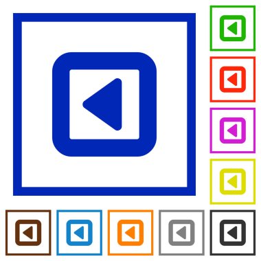 Kare kare beyaz arka plan üzerinde sol düz renk simgeleri Değiştir