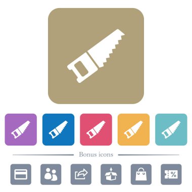 El kare arka planlar renk beyaz düz simgeleri yuvarlak gördüm. 6 bonus simgeler dahil