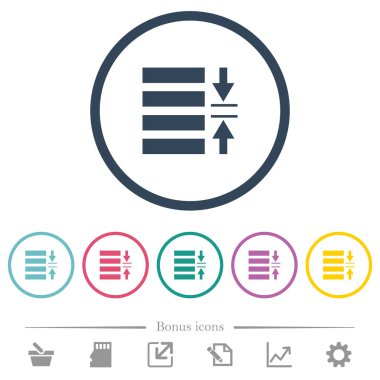 Satır aralığı düz renk simgeleri yuvarlak anahatlar olarak ayarlayın. 6 bonus simgeler dahil.