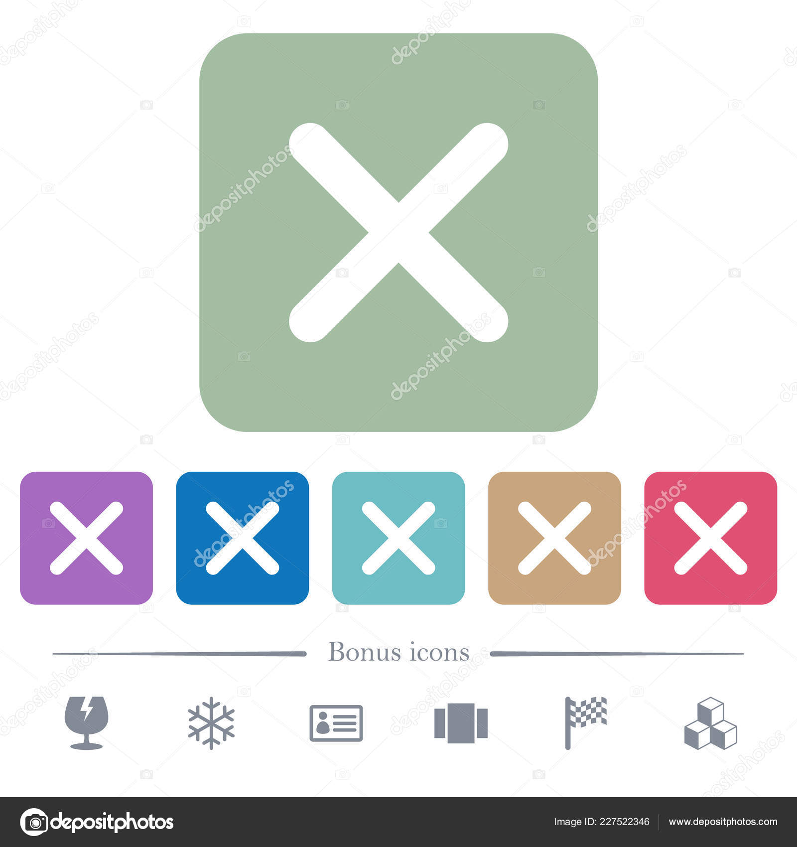 cross white flat icons color rounded square backgrounds bonus icons stock vector c renegadehomie 227522346 depositphotos