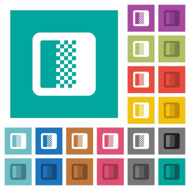 Renk Gradyan Çoklu düz simgeler düz kare arka plan üzerinde renkli. Beyaz ve koyu kutsal kişilerin resmi varyasyon hover veya etkin efektleri dahil.