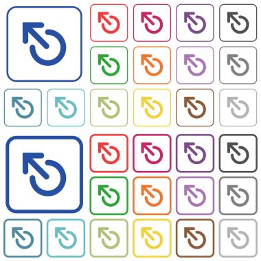 Ortamı renk düz simgeler yuvarlatılmış kare kare çıkar. İnce ve kalın sürümleri dahil.