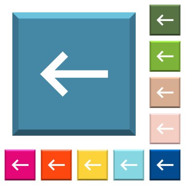 Klavye sekmesini beyaz simgeleri çeşitli moda renklerde ucu keskin kare düğmeleri