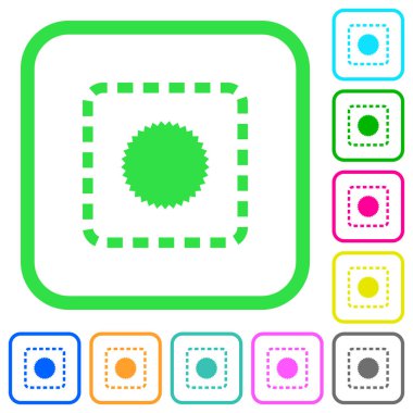 Sertifika canlı renkli düz simgeler eğri sınırları beyaz zemin üzerine yerleştirin