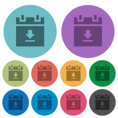 zamanlama verilerini indirmek yuvarlak arka plan rengi daha koyu düz simgeler