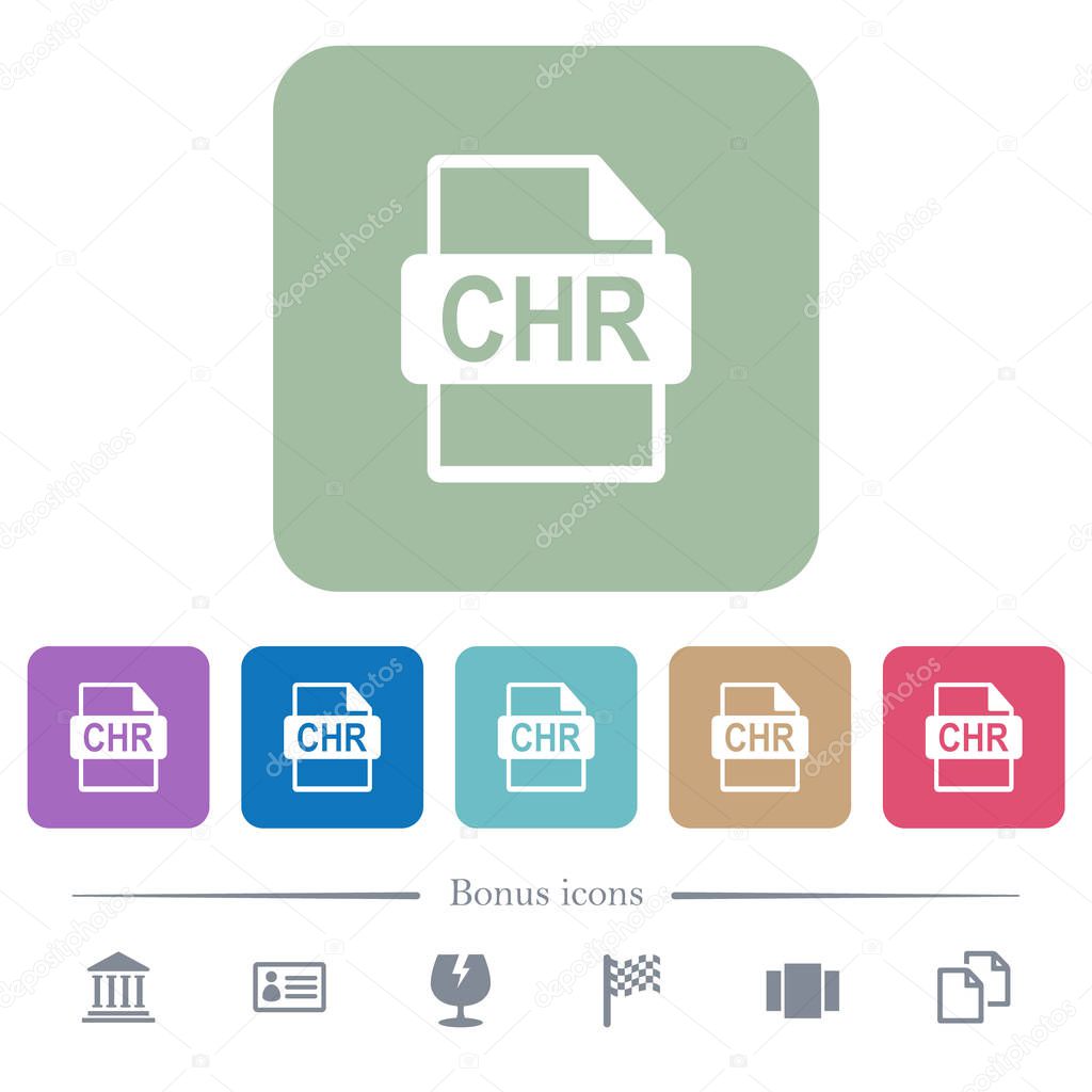 Chr File Format White Flat Icons On Color Rounded Square Backgrounds 6 Bonus Icons Included Premium Vector In Adobe Illustrator Ai Ai Format Encapsulated Postscript Eps Eps Format
