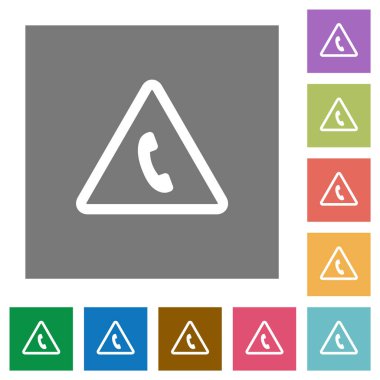 Acil arama düz simgeler basit renkli kare arka planlar