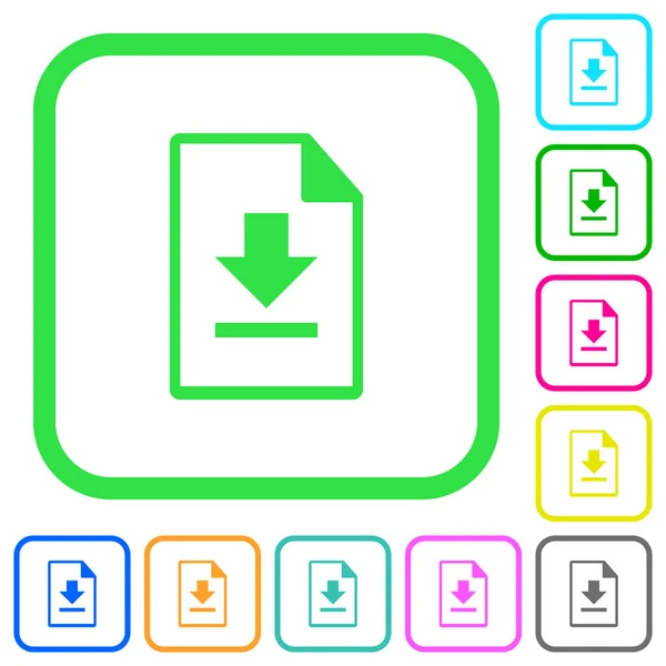 Télécharger Fichier Vives Icônes Plates Couleur Dans Les Bordures Incurvées — Image vectorielle