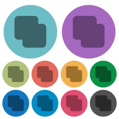 Yuvarlak şekiller daha koyu düz simgeler renk arka plan ekleme