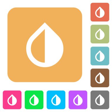 Yuvarlatılmış kare canlı renkli arka planlar renk düz simgeleri ters çevir.