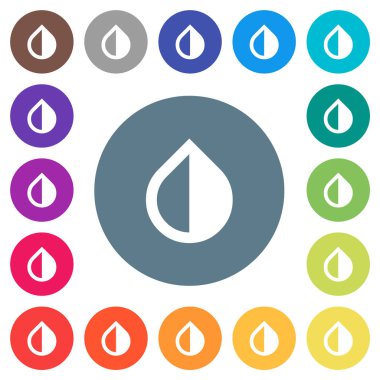 Yuvarlak renkli arka planlar renk düz beyaz simgeleri tersine çevirin. 17 arka plan renk değişimleri dahil.