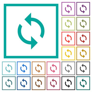 Düz renk kutsal kişilerin resmi ile çeyreği kare beyaz arka plan üzerinde döngü