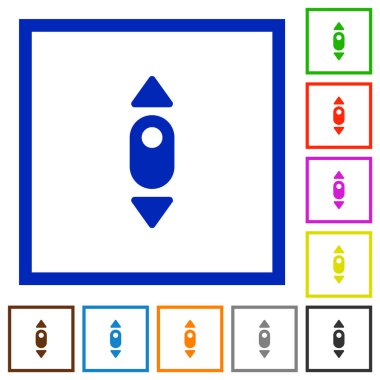 Düz renk simgeleri kare kare beyaz zemin üzerine fare kaydırma
