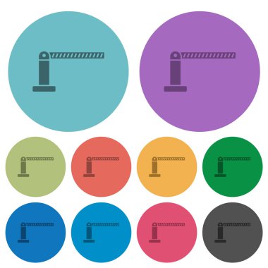 Kapalı arka plan yuvarlak bariyer renk üzerinde daha koyu düz simgeler