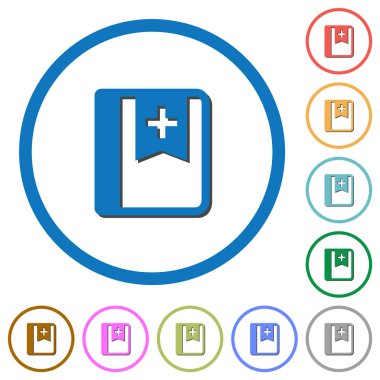 Yuvarlak yer imi düz renk vektör simgeler gölgelerde ile özetliyor beyaz arka plan üzerinde