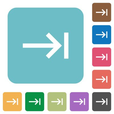 Klavye sekmesini beyaz düz simgeler renk üzerinde yuvarlak kare arka planlar