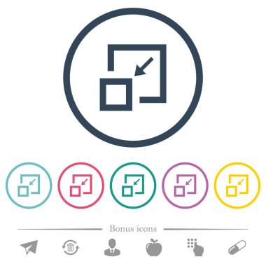 Yuvarlak anahatları penceresinde düz renk simgeleri daraltır. 6 bonus simgeler dahil.