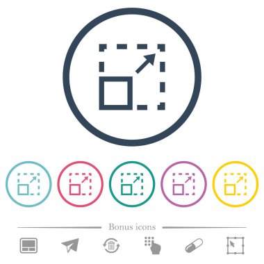 Öğesi düz renk simgeleri yuvarlak özetliyor içinde en üst düzeye çıkarmak. 6 bonus simgeler dahil.