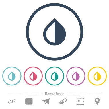 Renk düz renk simgeleri yuvarlak özetliyor tersine çevirin. 6 bonus simgeler dahil.