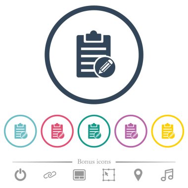 Not düz renk simgeleri yuvarlak anahatlar olarak düzenleyin. 6 bonus simgeler dahil.