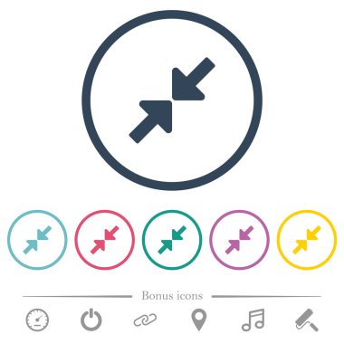 Yuvarlak anahatlar küçük düz renkli simgeler yeniden boyutlandırın. 6 bonus simgeler dahil.