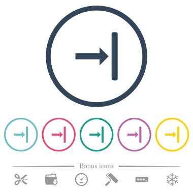 Hizalamak için doğru düz renk simgeleri yuvarlak özetliyor. 6 bonus simgeler dahil.