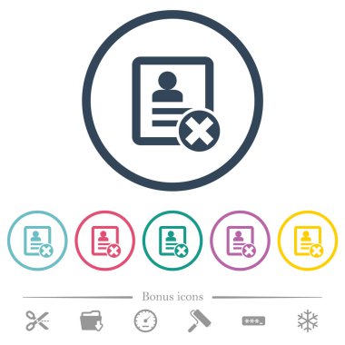 Yuvarlak özetliyor kişi düz renk simgeleri iptal. 6 bonus simgeler dahil.