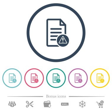 Belge hata düz renk simgeleri ana hatları yuvarlak. 6 bonus simgeler dahil.