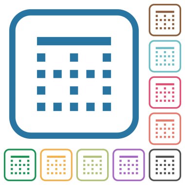 Üst kenarlık basit simgeler