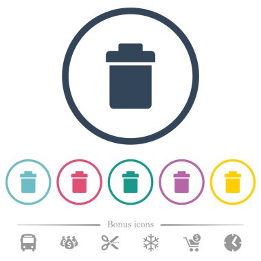 Yuvarlak ana hatlarını tek çöp düz renk simgeleri