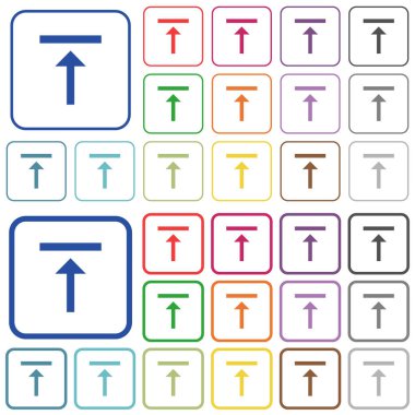 Dikey hizalama üst Seviyelendirilmiş düz renk simgeleri