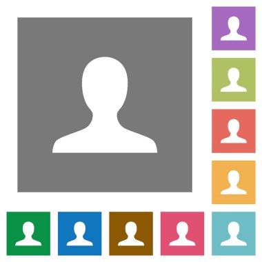 Boş kullanıcı avatar kare düz simgeler