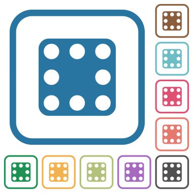 Domino sekiz basit simgeler