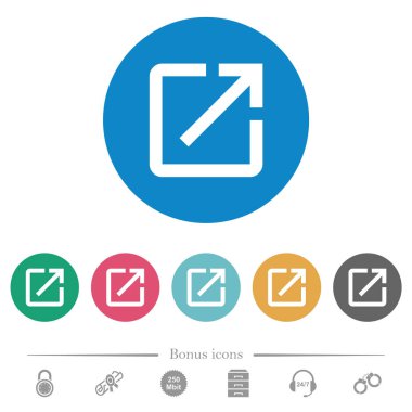 Düz yuvarlak simgeler uygulamayı başlatmak