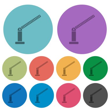 Bariyer renk koyu düz simgeler açıldı