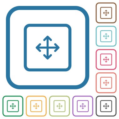 Sürükle nesnesi basit simgeler