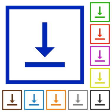Dikey Hizalama alt düz çerçeveli simgeler