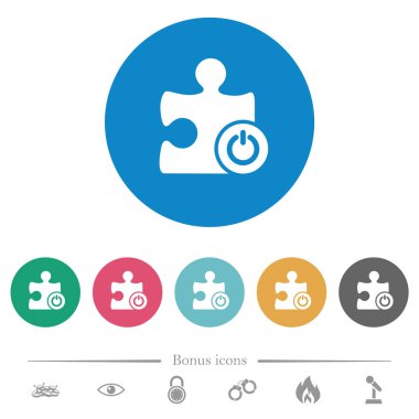 Eklenti düz yuvarlak simgeler kapatın