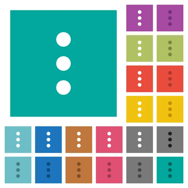 Fler alternativ fyrkantig platta multi färgade ikoner — Stock vektor