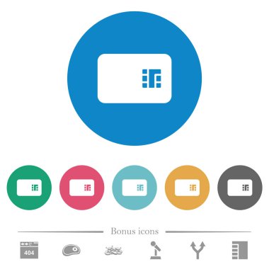 Chip Kart düz yuvarlak simgeler