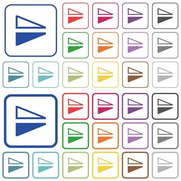 Retourner les icônes verticales de couleur plate — Image vectorielle