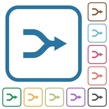 Sağ Okların basit simgeler birleştirme