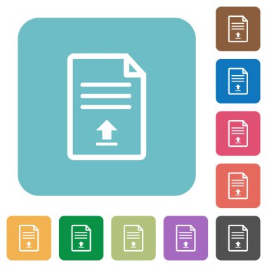 Belgeyi Karşıya Yükle yuvarlak kare düz simgeler