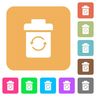 Yuvarlatılmış Kare undelete düz simgeler