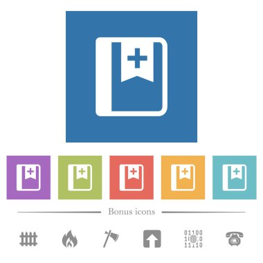 Kare arka düz beyaz yer imi simgeleri