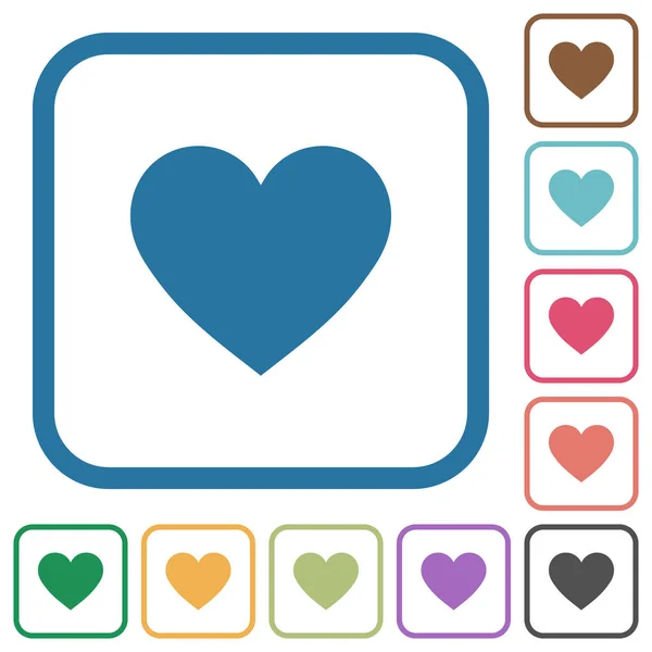 Heart card symbol simple icons — Stock Vector